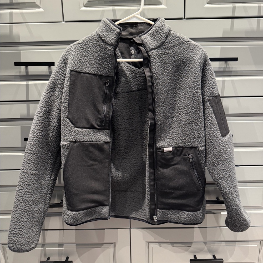 Figs Gray and Black Performance Jacket - image 1